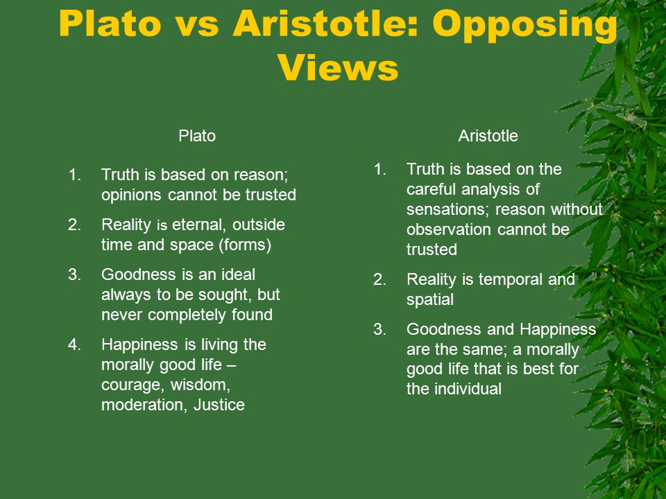 Difference Between Aristotle and Plato